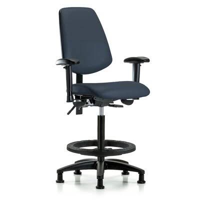 Blue Ergonomic Drafting Chair F767