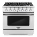36 in. Gas Range with 6 Burners and Cast Iron Grates in Stainless Steel I647356