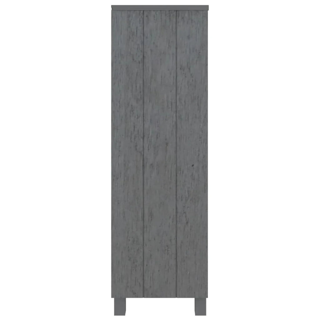 Dark Gray Solid Wood Pine Book Cabinet F45851