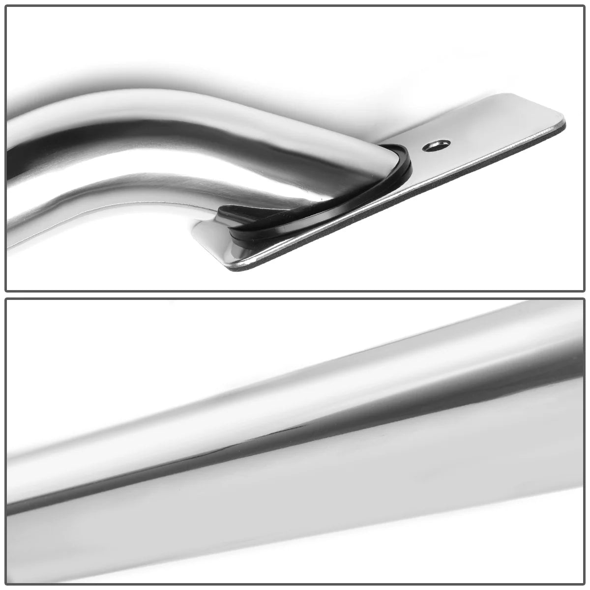 Pair of Stainless Steel Chrome Truck Side Bar Rail M1116