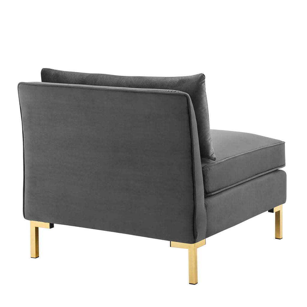 8-Piece Performance Velvet Sectional Sofa in Gray I562