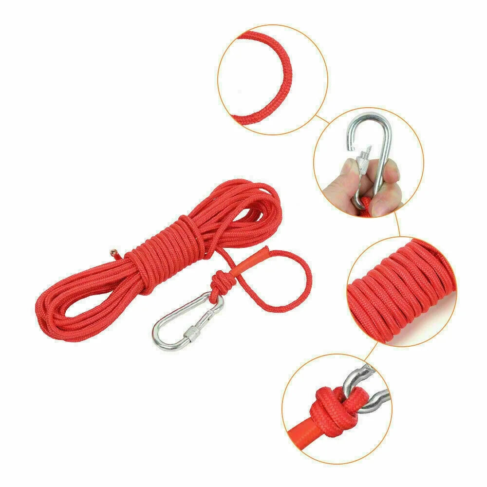 Double Side Neodymium Fishing Magnet Kit with Rope and Carabiner N189264
