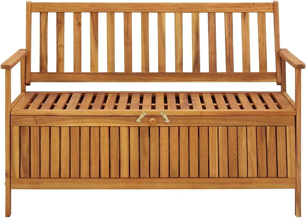 Solid Acacia Wood Garden Storage Bench Y801