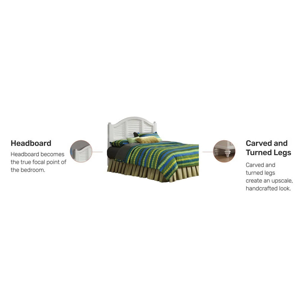 Queen Headboard in Off White Q640457
