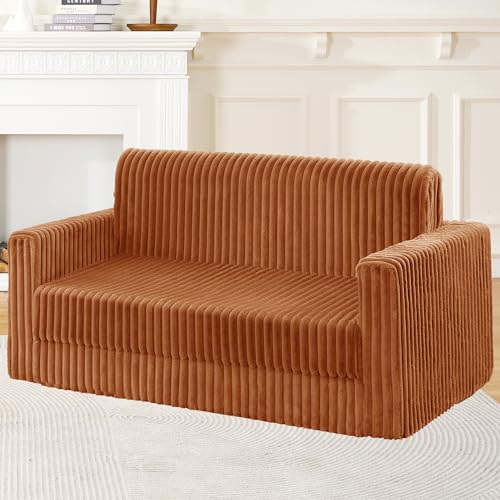 Beige 2-in-1 Folding Sofa Bed with Armrest H33365