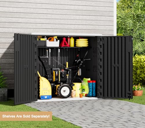 57 Cu.ft Brown Outdoor Vertical Storage Shed A1266