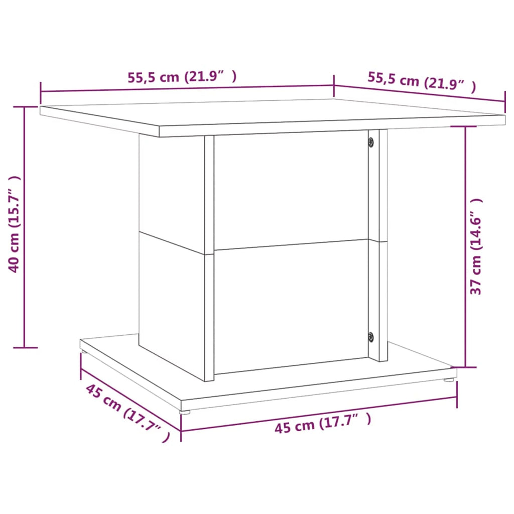 Brown Oak Engineered Wood Coffee Table I162