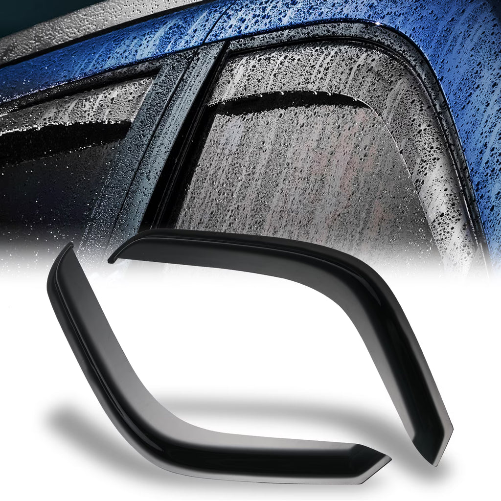 Smoke Tinted Outside Mount Window Visor Deflector Rain Guard, 2Pcs Set E52508