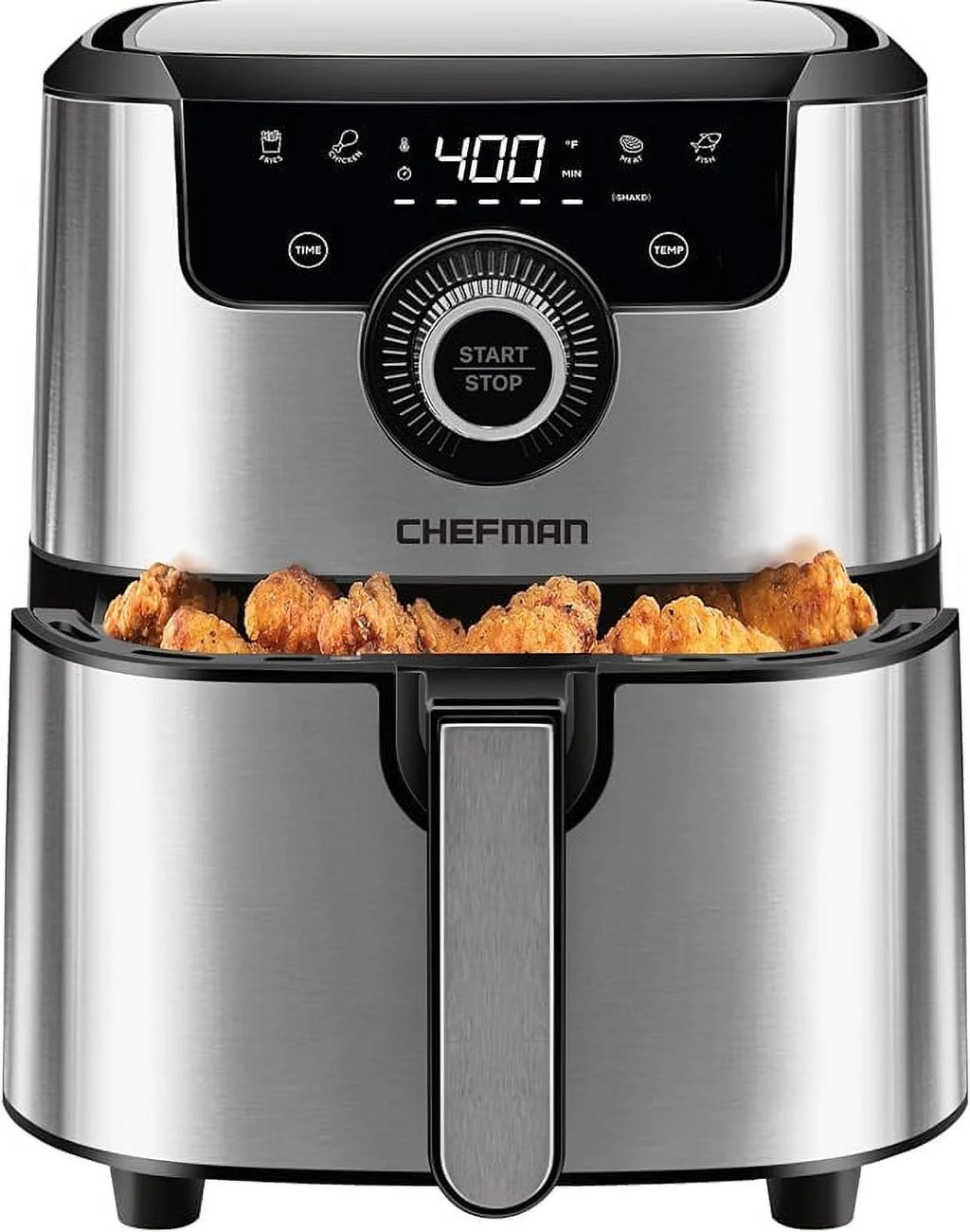 Air Fryer 4.5 Qt Dual Control Temperature Silver L33174