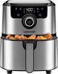 Air Fryer 4.5 Qt Dual Control Temperature Silver L33174