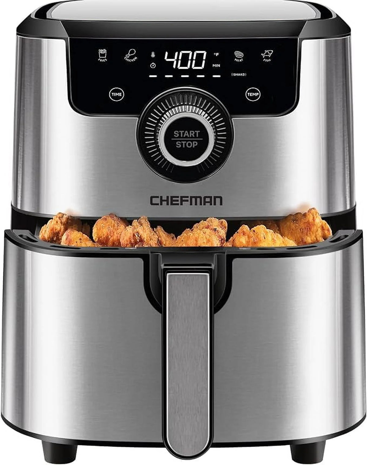 Air Fryer 4.5 Qt Dual Control Temperature Silver L33174