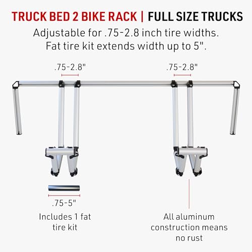 All-Aluminum Truck Bed 2 Bike Rack A6641