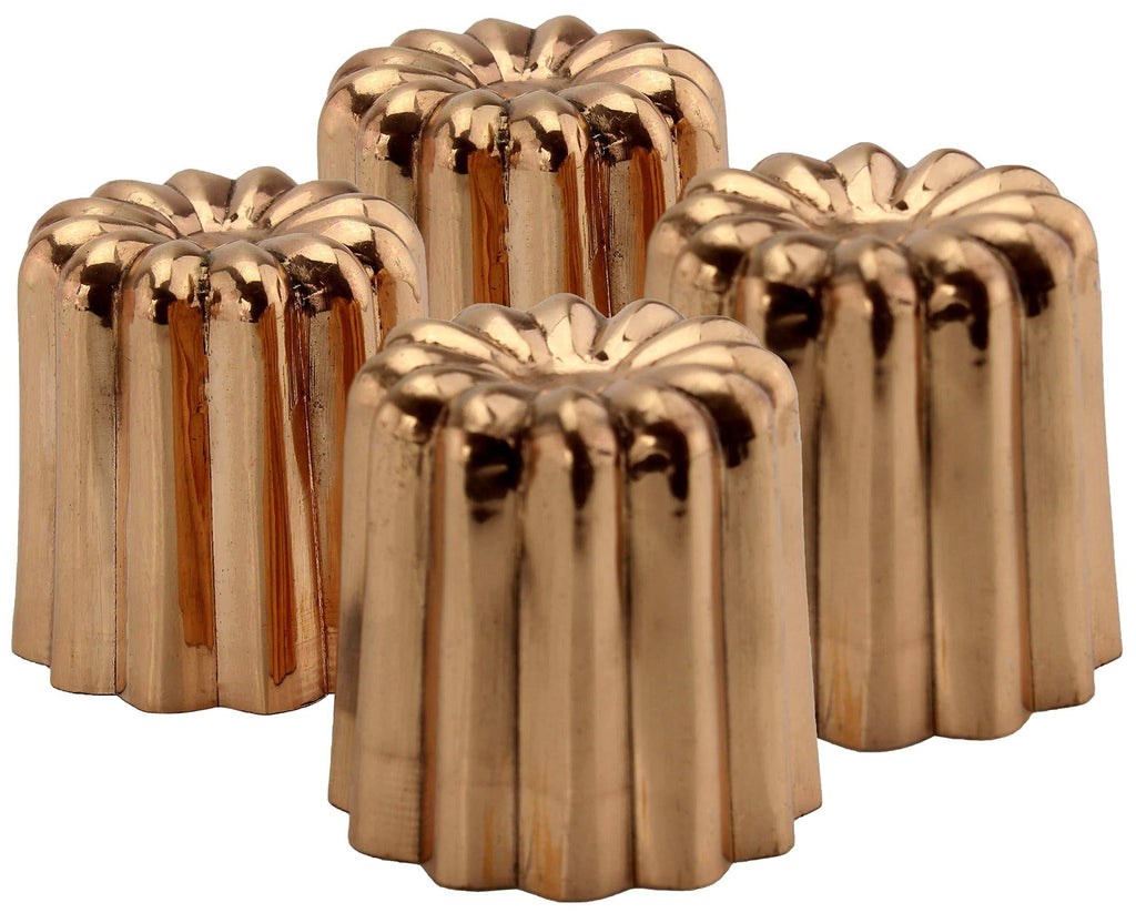 Copper Canelé Pastry Molds 4-Pack 2-Inch G608