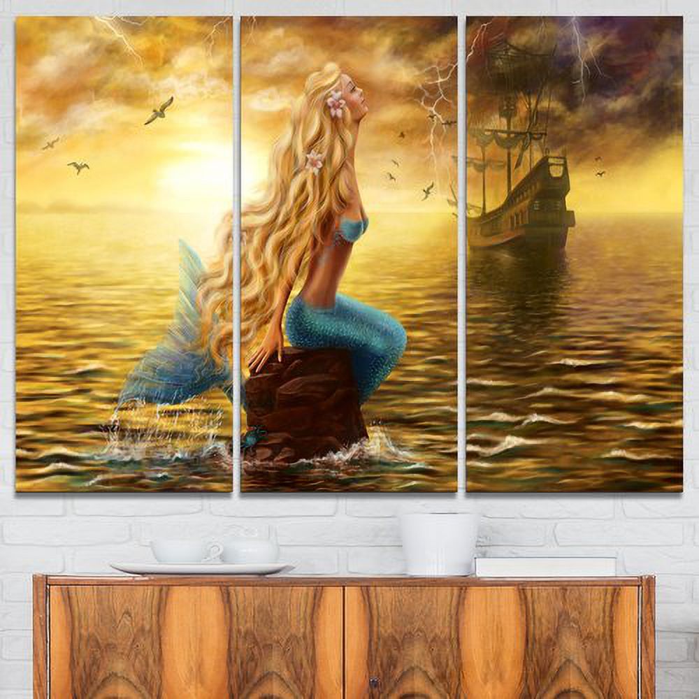 3 Piece Graphic Art on Wrapped Canvas Set B1065