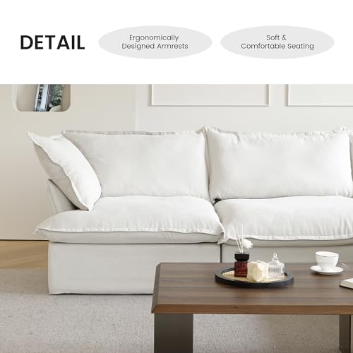 Beige 4 Seater Sectional Sofa with Storage Ottoman I77070
