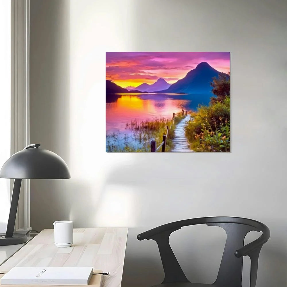 Purple Sunset Cloud Sky Lavender Flower Wilderness Nature Photography Scenic Landscape Colorful Multicolor B7518