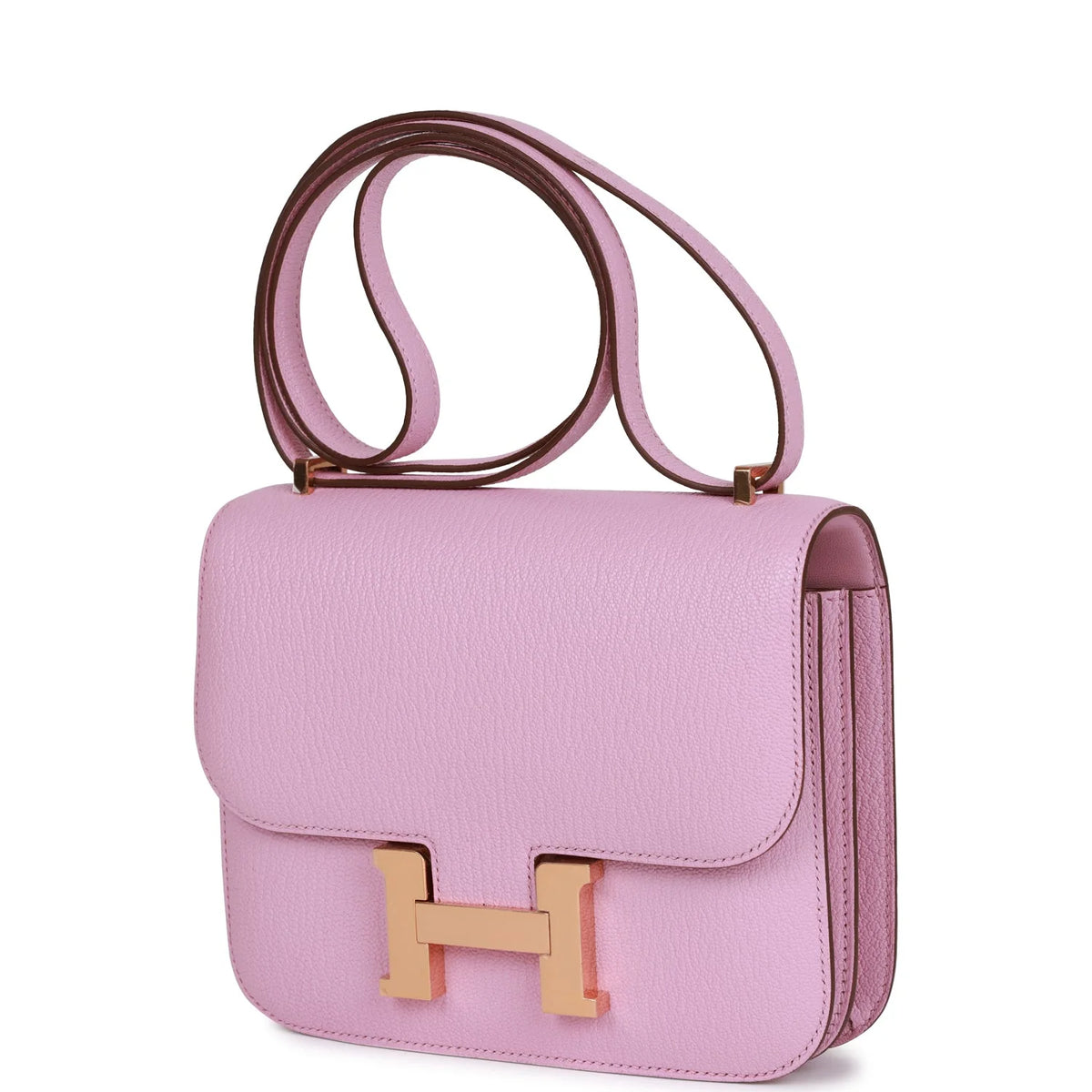 Mauve Sylvestre Chevre Rose Gold Hardware Bag T1315