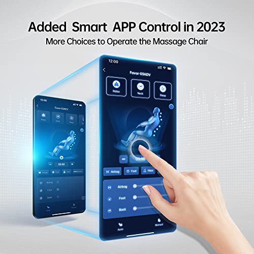 Full Body Dual-core S Track Shiatsu Massage Recliner with Zero Gravity, APP, LCD, Heat, Bluetooth, Black L39625