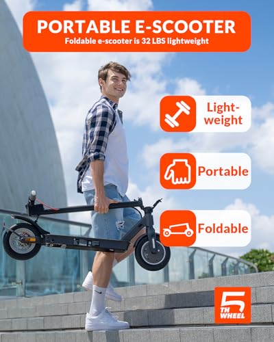 Electric Scooter with 10" Solid Tires, 350W Motor, 18 MPH, 19.9 Miles Range, Foldable J69143