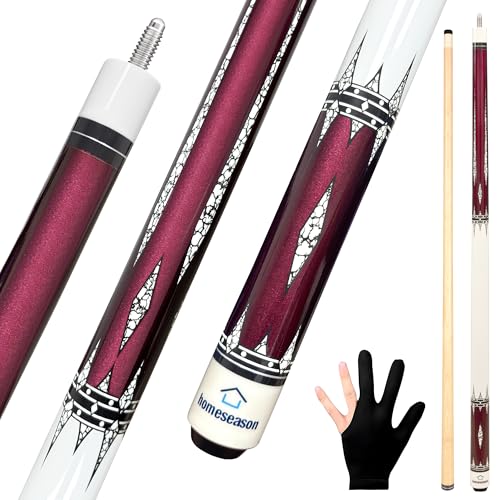 58 inch Pool Cue Stick with 13mm Fiber Leather tip 20oz J831994