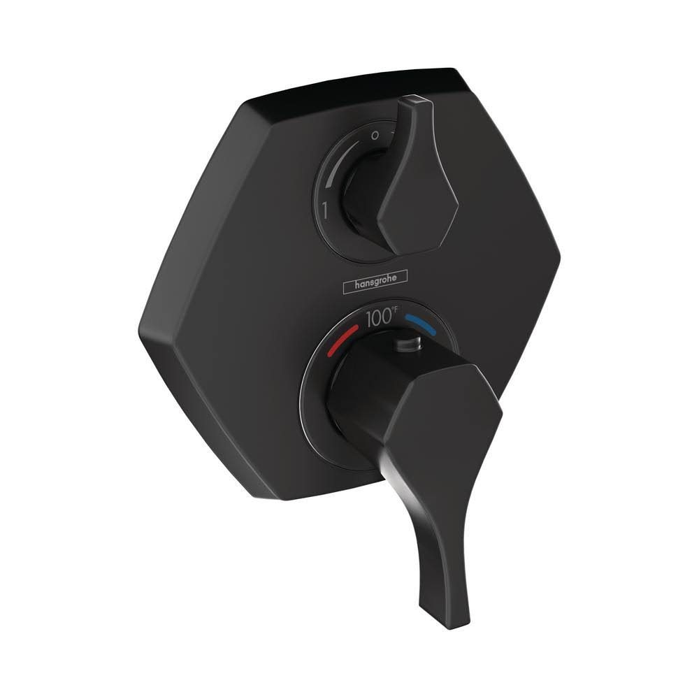 Matte Black Thermostatic Shower Trim F108