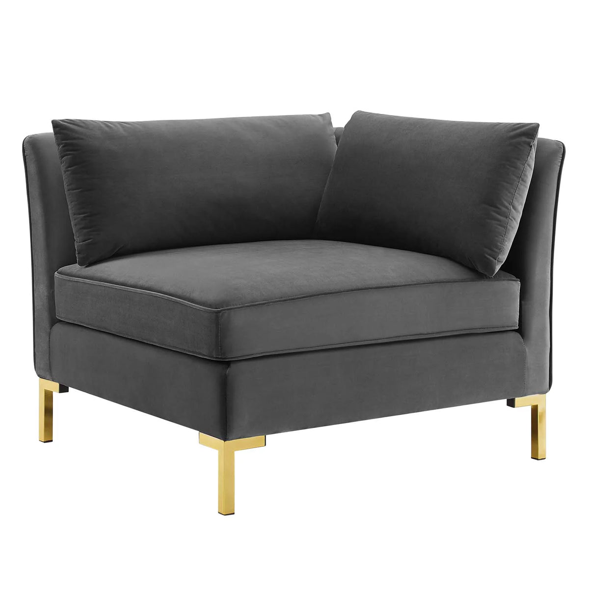 8-Piece Performance Velvet Sectional Sofa in Gray I562