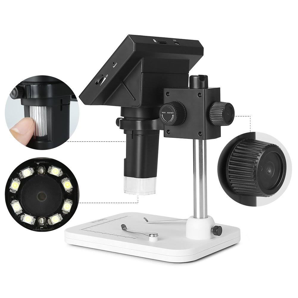 4.3 inch Full Color LCD Digital USB Microscope with 10x-600x Magnification L6202