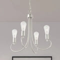 Brushed Nickel 4 Light Candle Style Chandelier D161