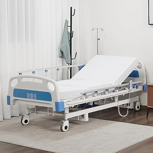Electric Hospital ICU Bed with Mattress & IV Pole N896