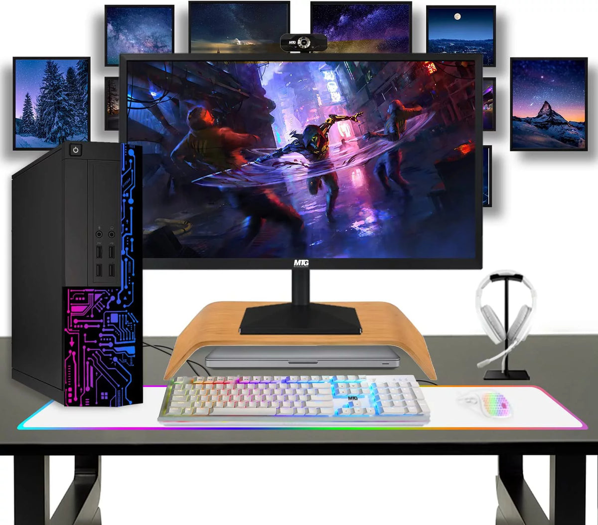Restored Computer Desktop PC, Core i5, 8GB RAM, 500 GB HDD, 27 Inch 165Hz Gaming Monitor, Win 11 Home (Renewed) D3015