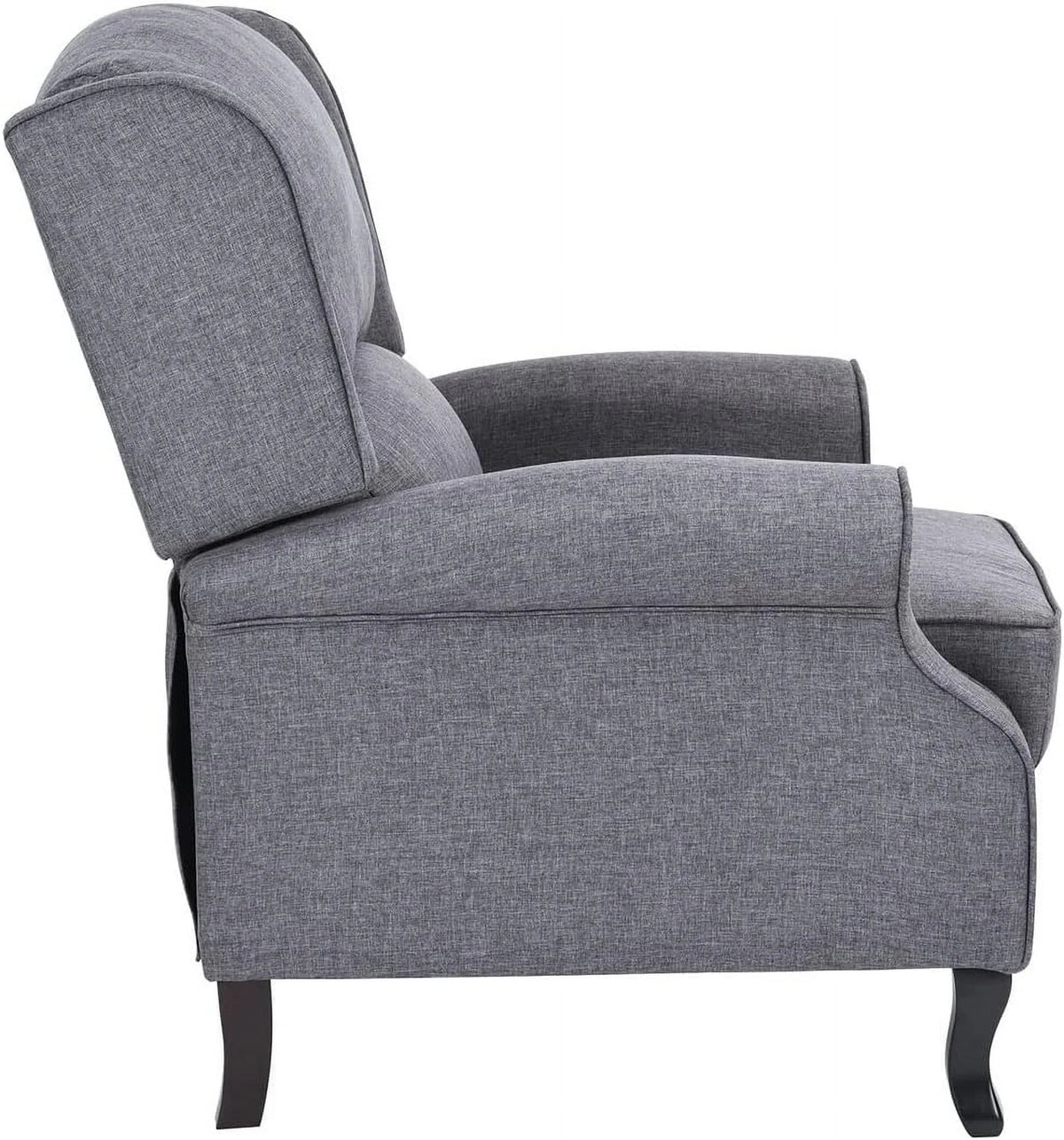 Gray Fabric Manual Push Back Recliner Sofa E485859