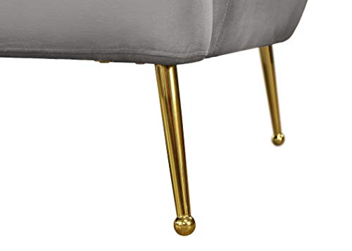 Grey Velvet Upholstered Sofa T7428
