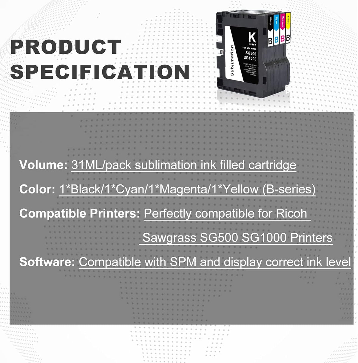 Sublimation Ink Cartridge 4-Pack T832