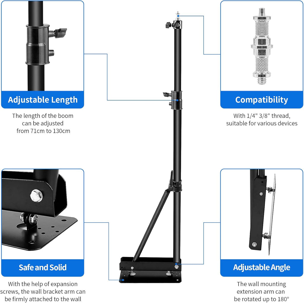 Black 5.9 Feet Camera Wall Mount J346823