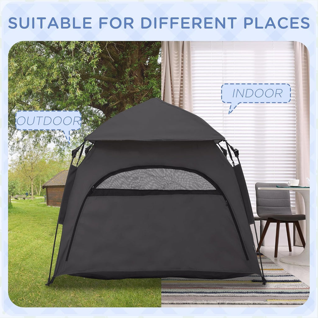 Dark Gray Pop Up Dog Tent with Carrying Bag G6677