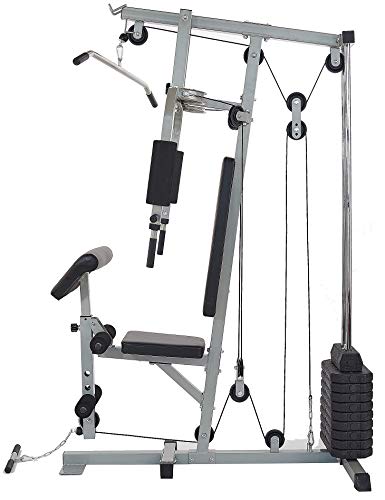 Home Gym System Workout Station with 380LB of Resistance, 125LB - 145LB Weight Stack L410