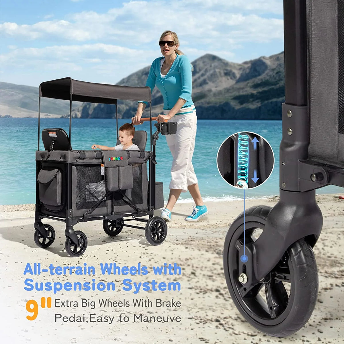 Double Stroller Wagon for 2 Kids T11456