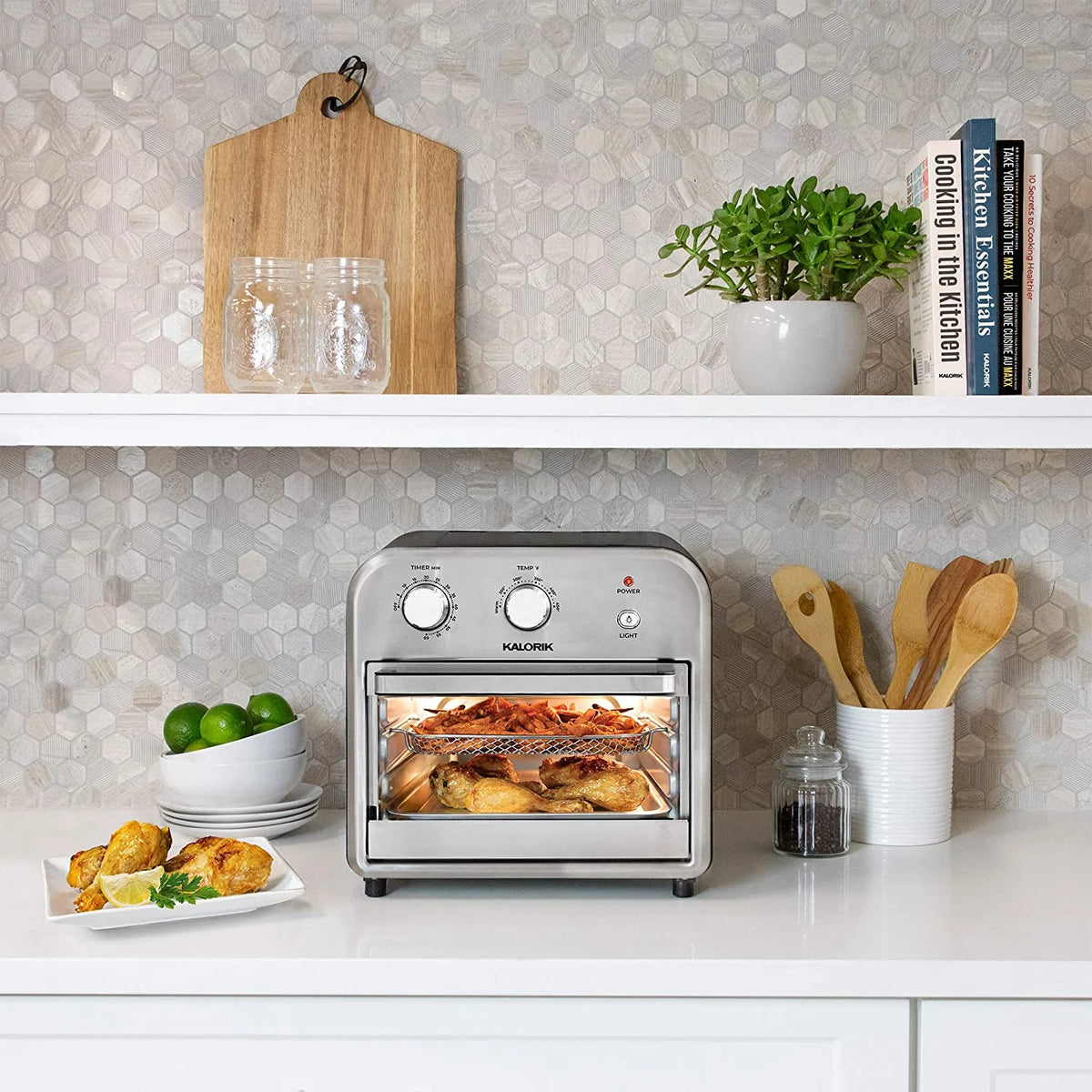 12 Quart Air Fryer Oven Black Stainless Steel P32919