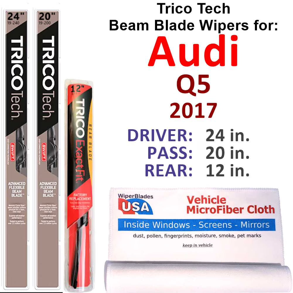 Beam Blade Wipers Set of 3 with Rear Wiper G56997