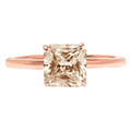 18k Rose Gold Simulated Diamond Engagement Ring V99945