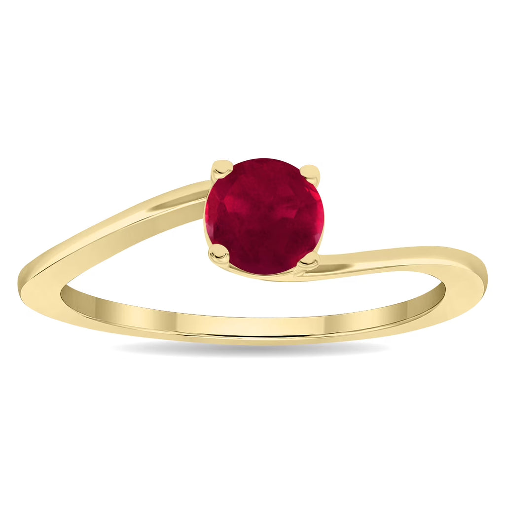 10K Yellow Gold Ruby Ring Y440