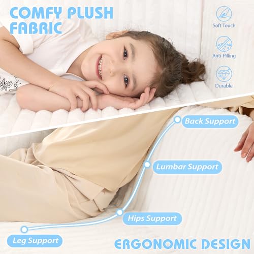 Beige 2-in-1 Folding Sofa Bed with Armrest H33365
