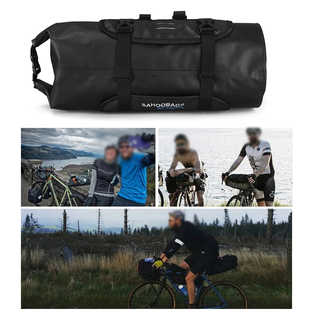Waterproof Cycling Bike Front Frame Pannier Dry Bag with Roll Closure 3L-7L U26753