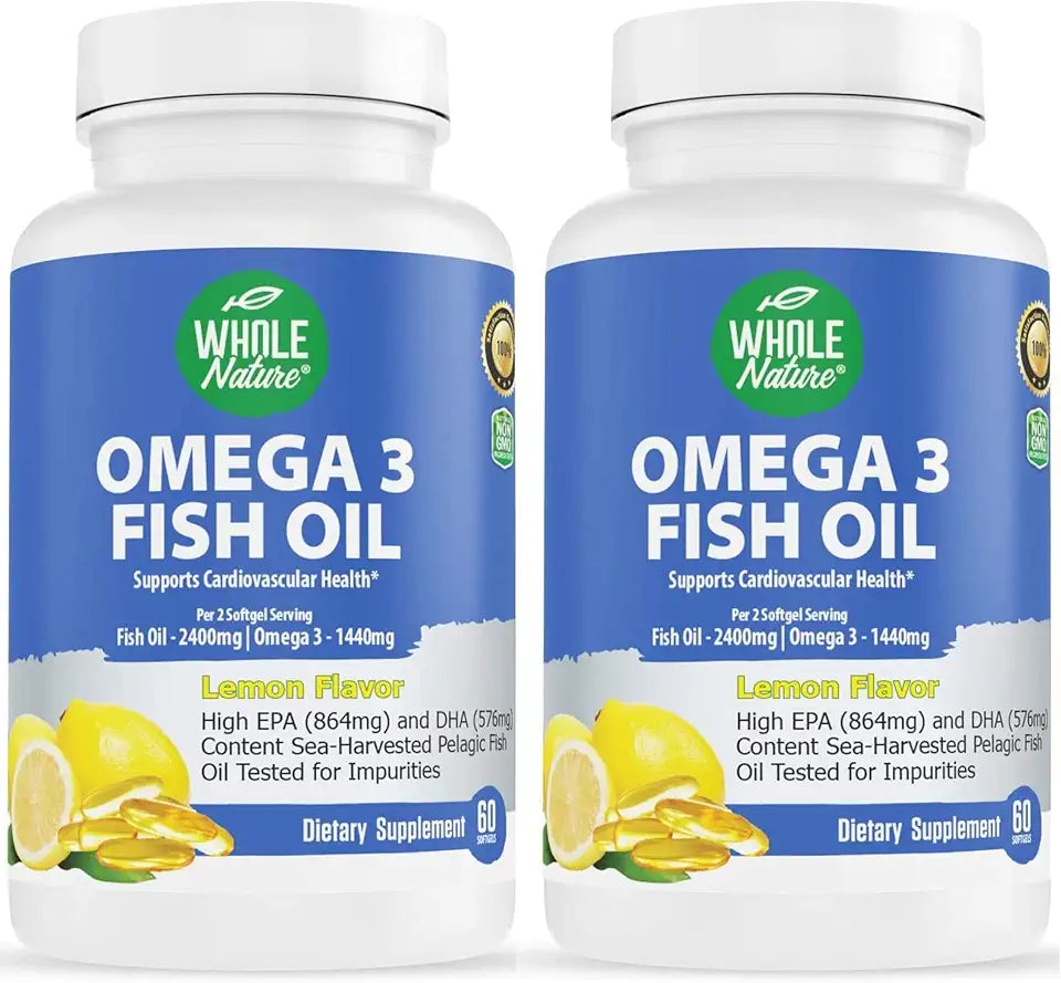 Omega 3 Fish Oil Supplements 2400 mg EPA DHA 120ct L905890