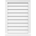 PVC Vertical Surface Mount Gable Vent with Brickmould N15690