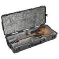 Injection Molded Acoustic Guitar Flight Case with TSA Latches & Wheels R2473