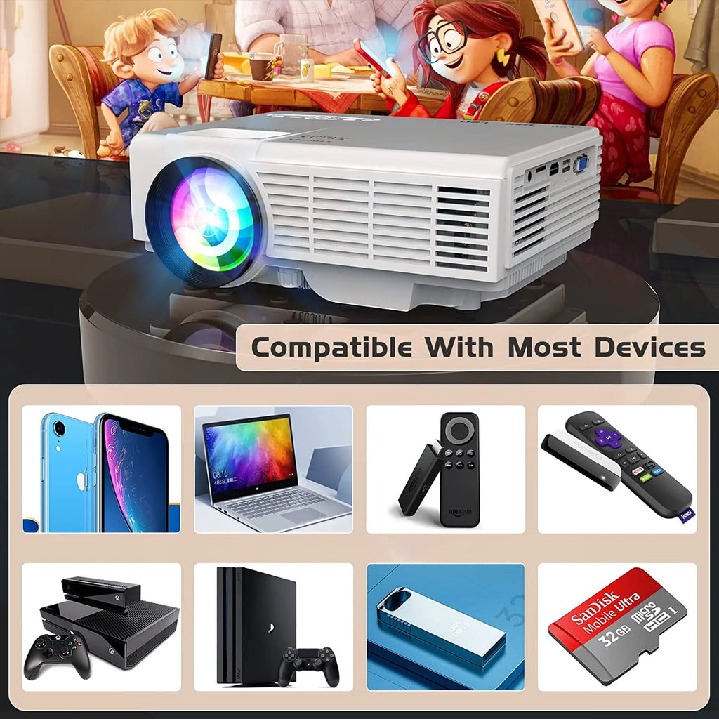 Mini Projector with Bluetooth and 1080P Full HD L885