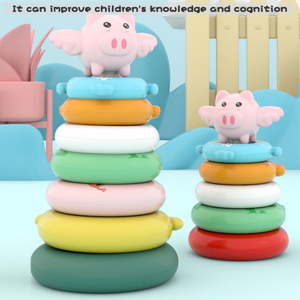7 Pcs Soft Stacking Rings Toy C578812