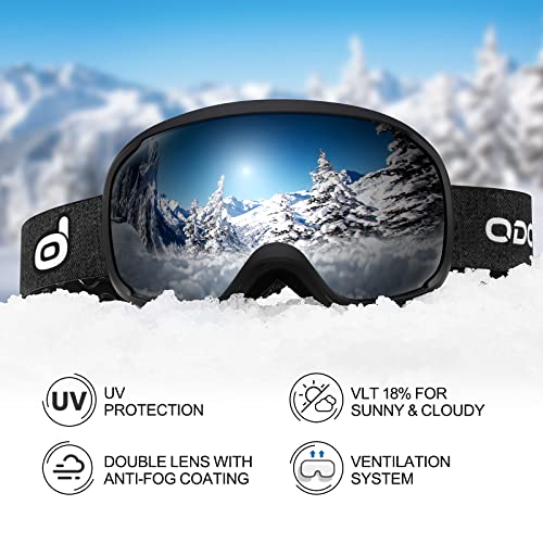 Durable PC Shell & EPS Foam Snowboard Helmet with Ski Goggles C192