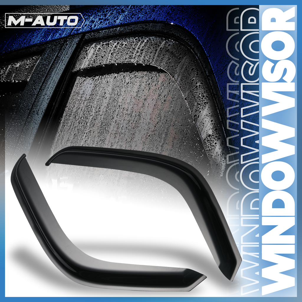 Smoke Tinted Outside Mount Window Visor Deflector Rain Guard, 2Pcs Set E52508